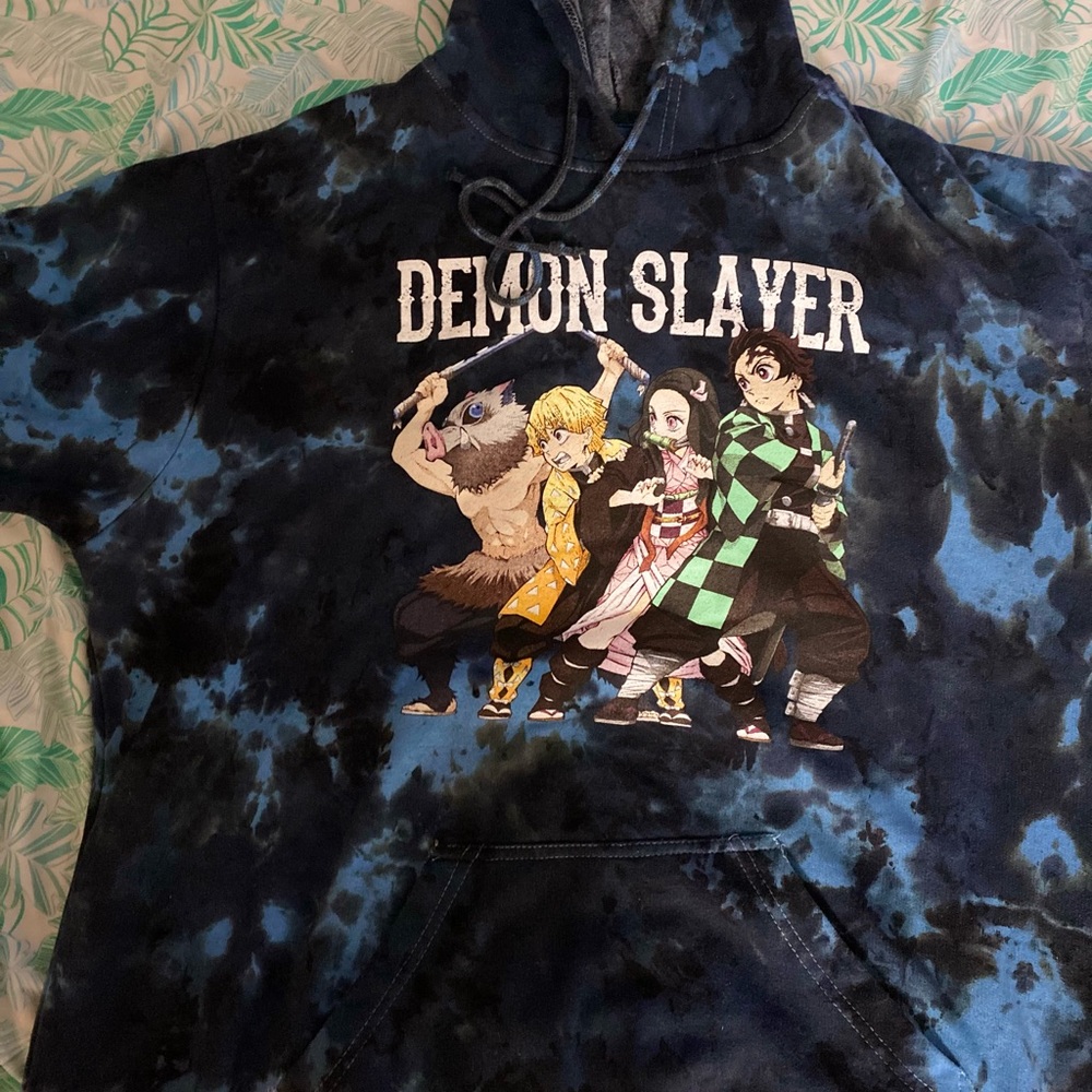 Demon Slayer anime tie dye hoodie